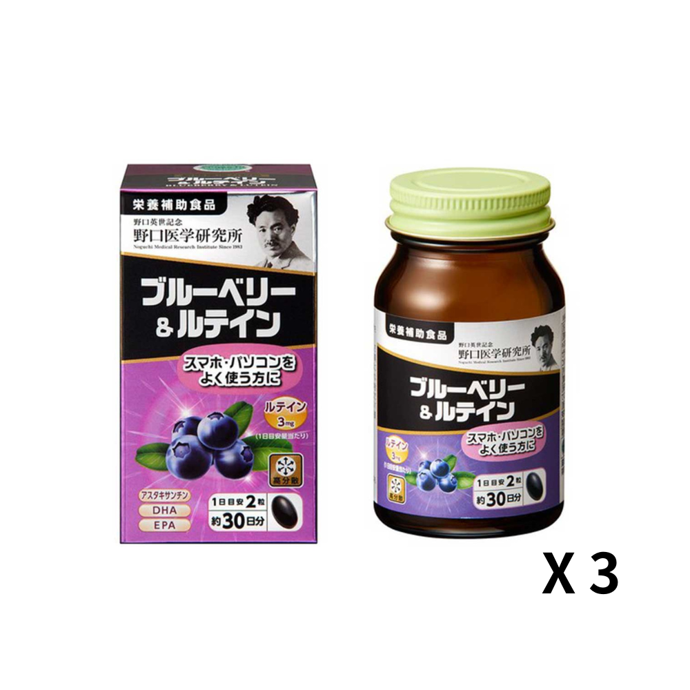 노구치 의학연구소 노구치연구소 블루베리&amp;루테인 60정, 3개세트