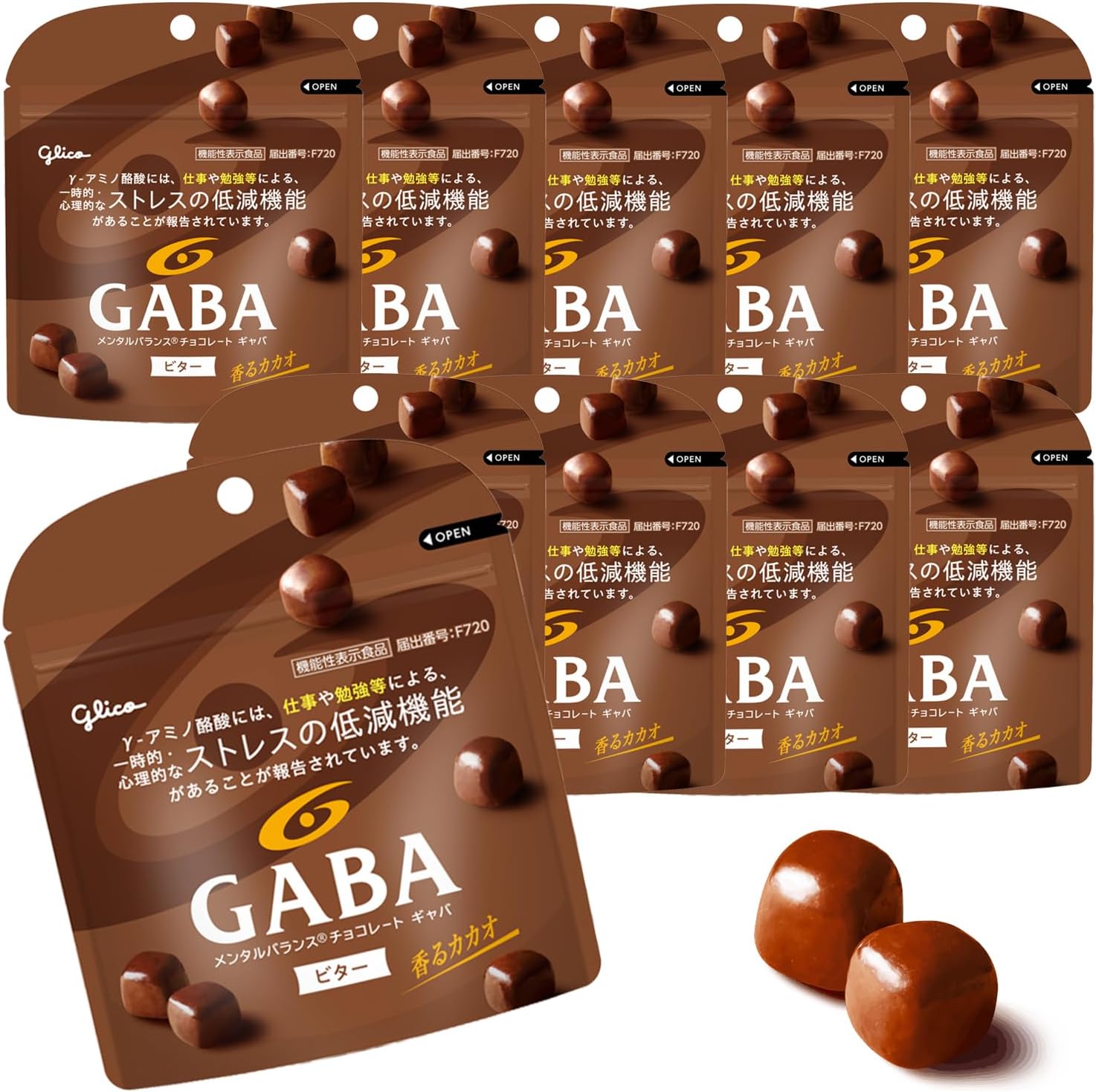 GABA 가바 멘탈밸런스 초콜릿 비터 51g X 10개
